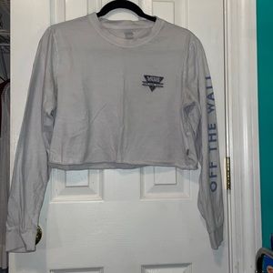 AUTHENTIC VANS womens medium long sleeve crop top